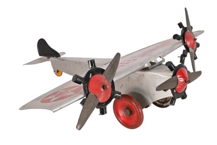 Girard Toys Tin Wind Up Air Mail Airplane