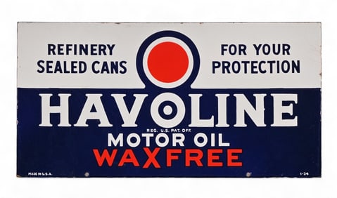 Havoline Motor Oil Porcelain Sign