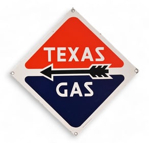 Texas Gas Porcelain Advertising Sign