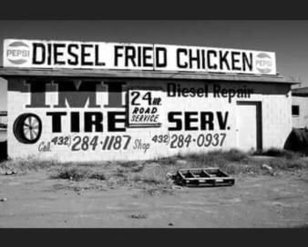 Diesel Fried Chicken Historic Sign Van Horn Texas