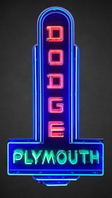 Dodge Plymouth Tombstone Reproduction Neon Sign