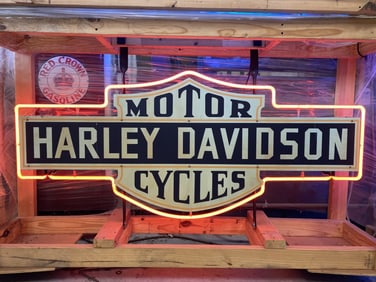 Harley Davidson Shield Double Sided Neon Sign