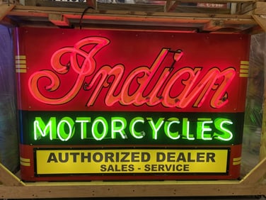 Indian Motorcycles Double Sided Neon