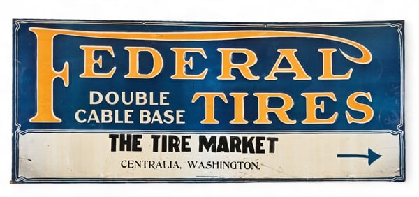 Federal Tires Tin Sign