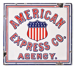 American Express Porcelain Sign