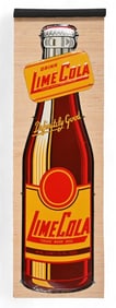 Lime Cola Tin Bottle Sign