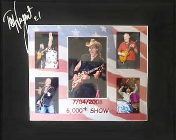 Ted Nugent Autographed 6000th Show Photo