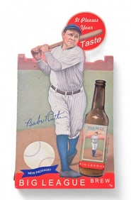 Babe Ruth Big League Brew Cardboard Ad