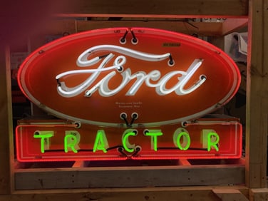 Ford Tractor Oval Neon Sign