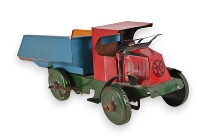 Marx Multicolor Tin Windup Dump Truck