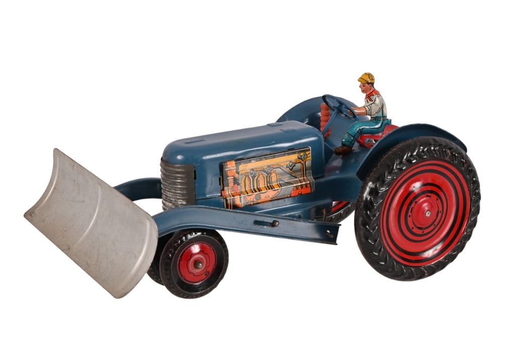 Vintage Louis Marx Pressed Steel Tractor And Plow (1 of 7)