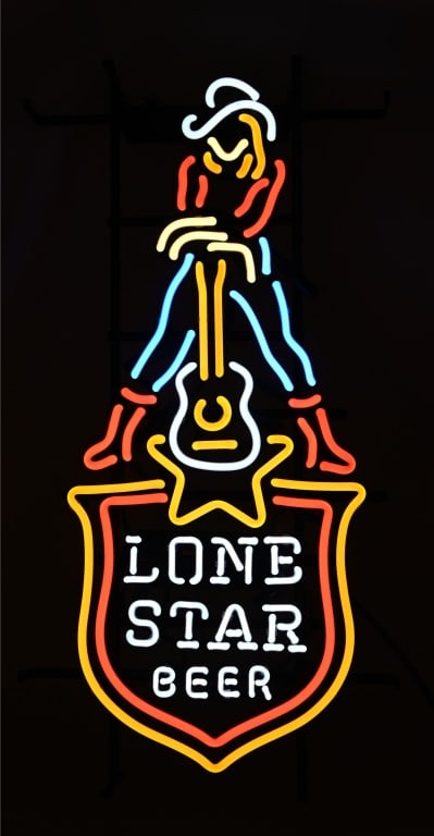 Lone Star Beer Cowgirl Neon Sign NOS (1 of 5)