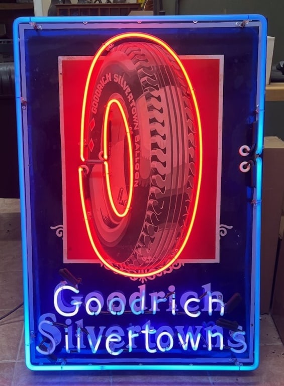 Goodrich Silvertowns Porcelain Neon Sign (1 of 1)