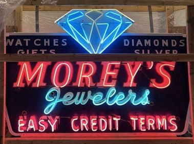 Original Morey's Jewelers Neon Advertising Sign