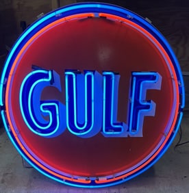 Gulf Oil Contemporary Neon Advertising Sign