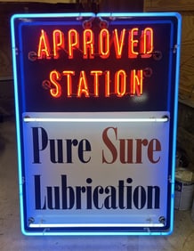 Pure Sure Lubrication Tin Neon Sign