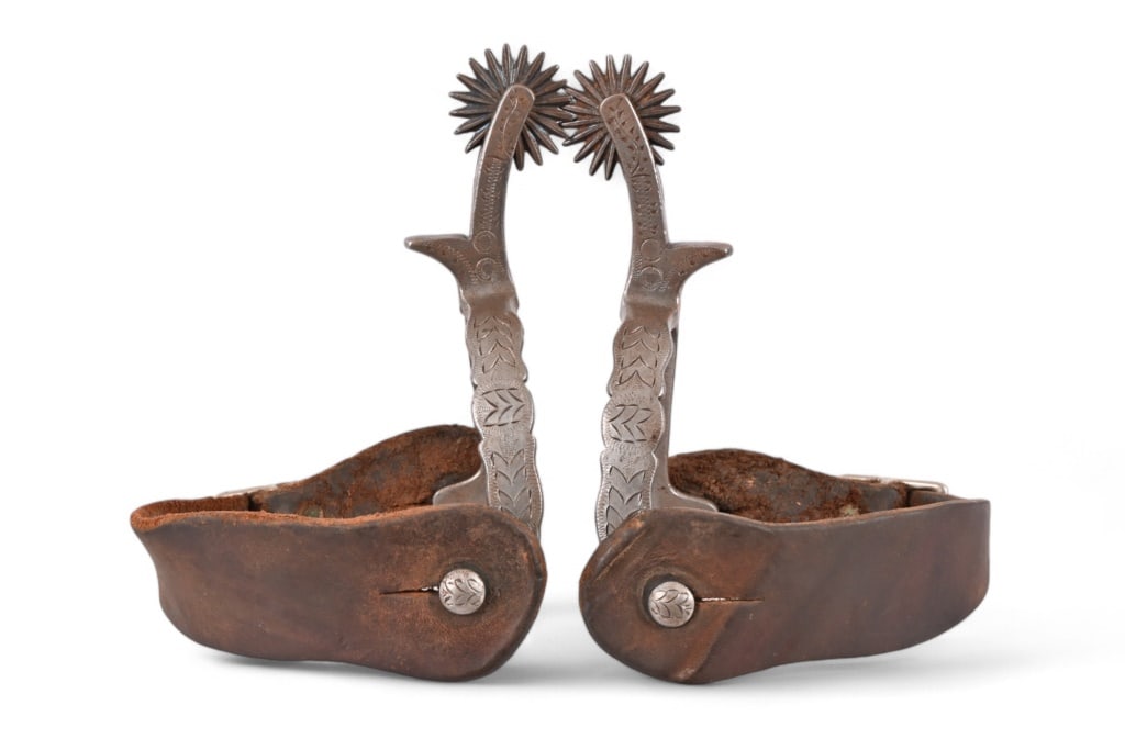 Buermann Marked Spurs: Interesting design not found in AB Buermann's catalog.
