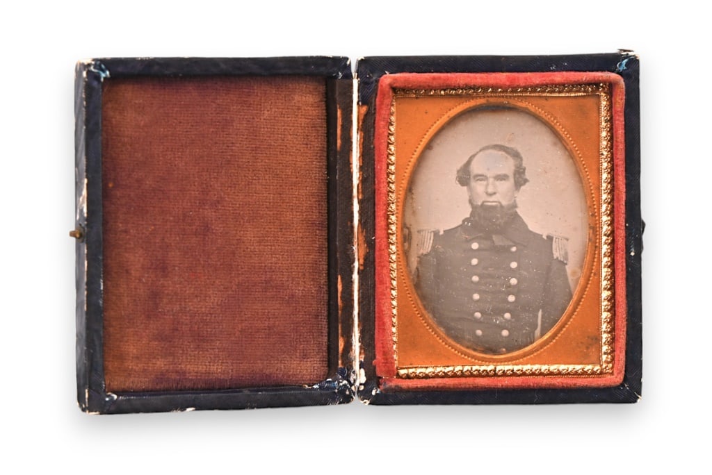 Mexican War General Joe Lane, Cased Daguerreotype: From the John Coffee Hays, Applewhite-Clark Collection. Circa 1847-1848, General Joe Lane in Mexican War Uniform. He was Colonel Hays Commanding Officer , during the later part of the Mexican War of 1