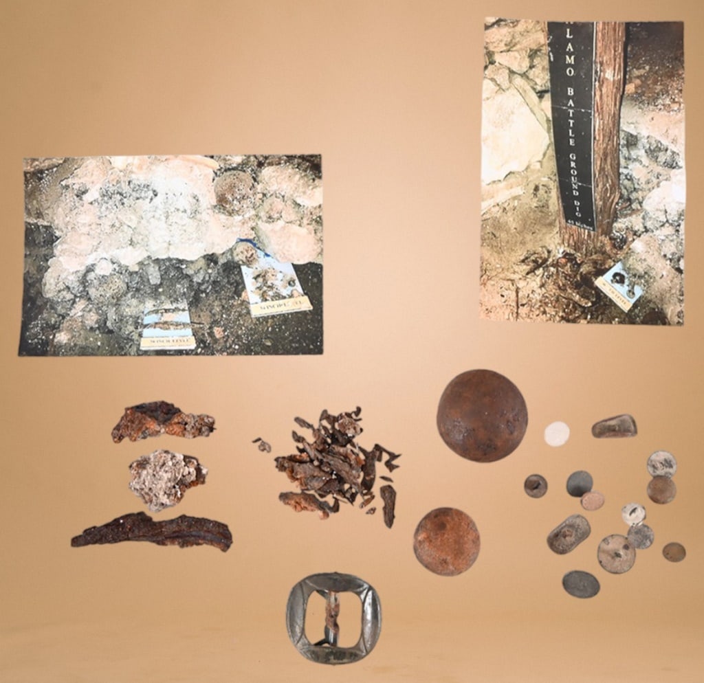Alamo Battlefield Relics From 2008 Excavation: grape shot