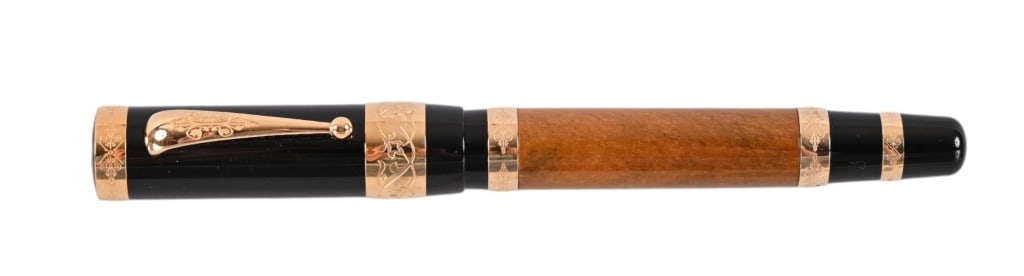 Montblanc Francois I Limited Edition Fountain Pen: Montblanc Francois I 2008 Patron Of The Arts Fountain Pen Limited Edition - Tiger Eye Barrel - #3380/4810 - Piston Fill - Mint condition