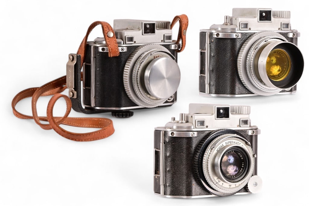 Vintage Kodak Medalist & (2) Medalist II Cameras: Circa early-mid 1940's