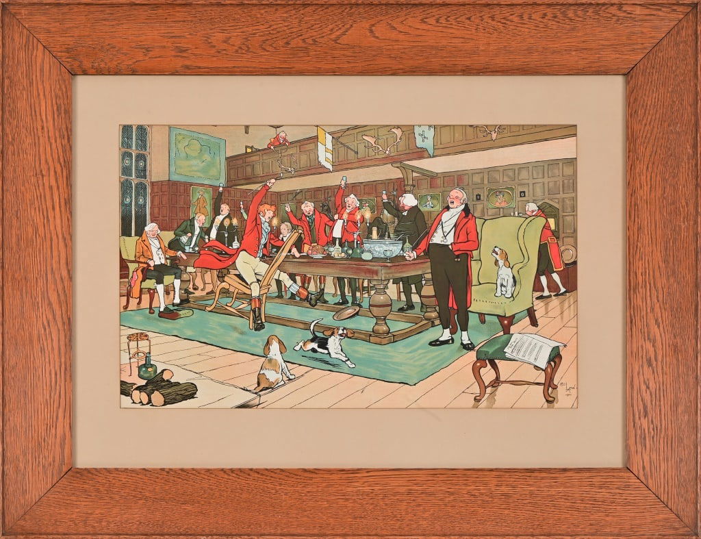 Cecil Aldin Framed Print: Cecil Charles Windsor Aldin (b.1870 – d.1935) British. dated 1900. Oak frame measures 22" x 28.5"