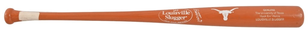 University of Texas Hook Em' Horns Engraved Bat: 125 Louisville Slugger Baseball Bat Engraved: Genuine The University of Texas Hook Em' Horns Louisville Slugger. 34" Length
