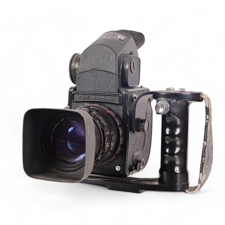 Kowa Super 66 Medium Format Camera: Kowa 150mm lens, prism exposure finder