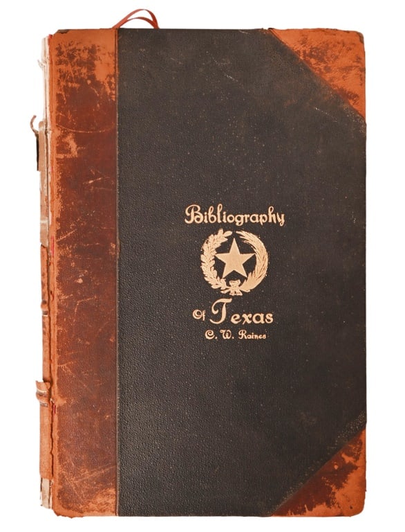 "Bibliography of Texas" C.W. Raines: Limited edition copy number 28/500. Published 1896 by The Gammel Book Co, Austin Texas.