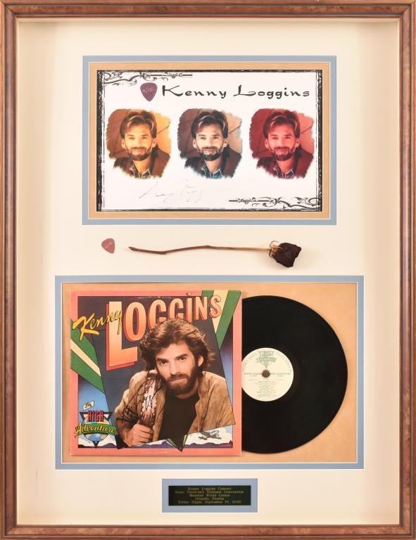 Framed Kenny Loggins Autograph & Memorabilia: 30" x 40" From the Rick Perkal Estate Collection from Austin Texas.