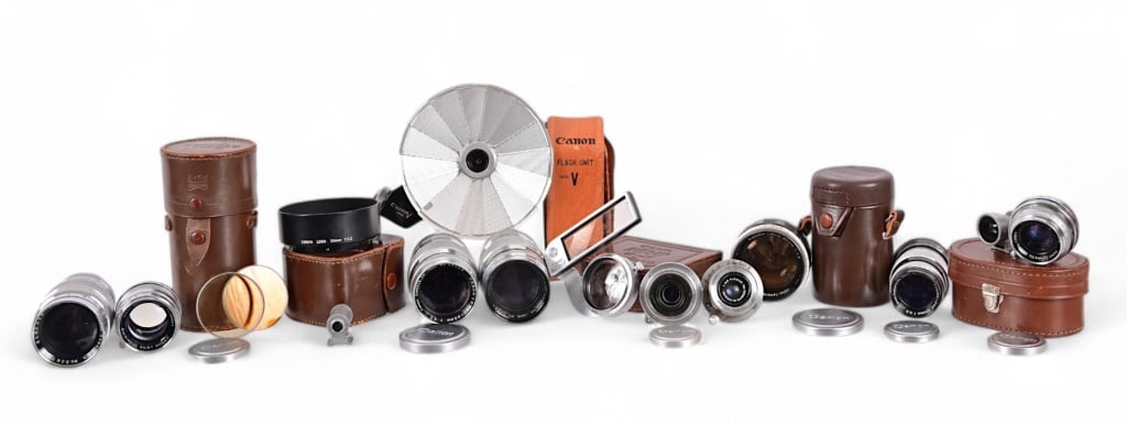 Collection of Vintage Canon Camera Optics: Collection of Vintage Canon Camera Optics