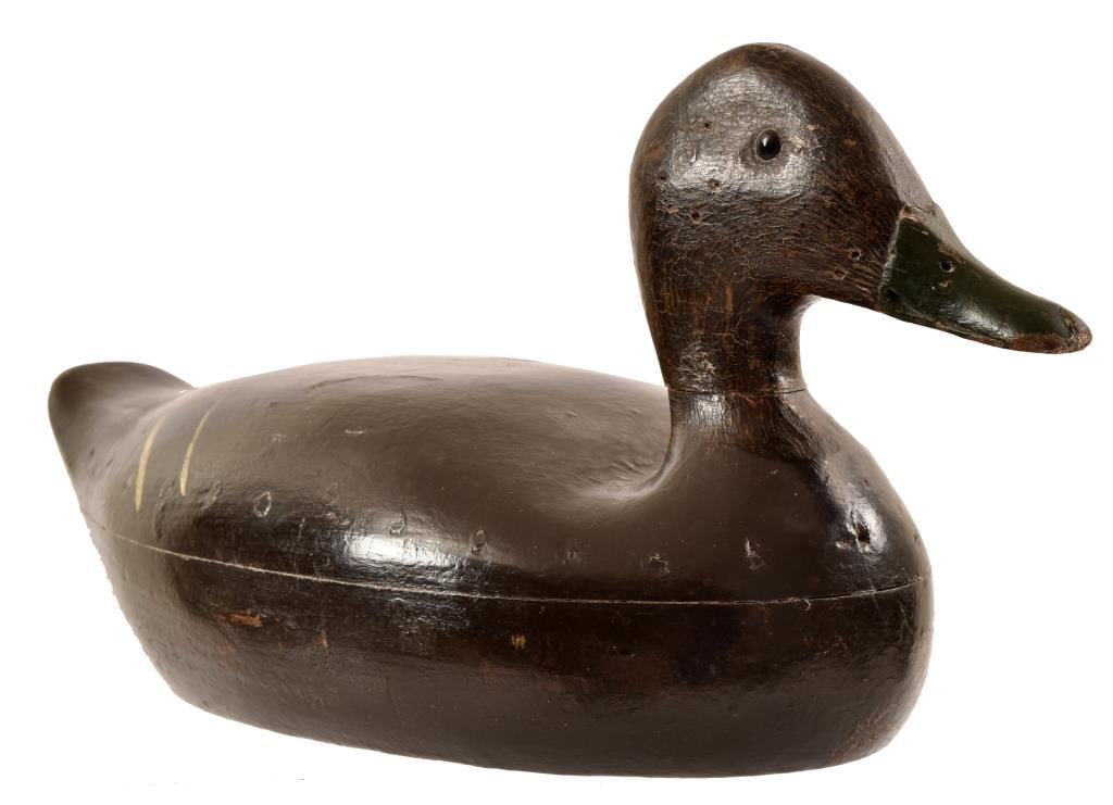 Antique Hollow Body Duck Decoy: 2-piece hollow decoy
