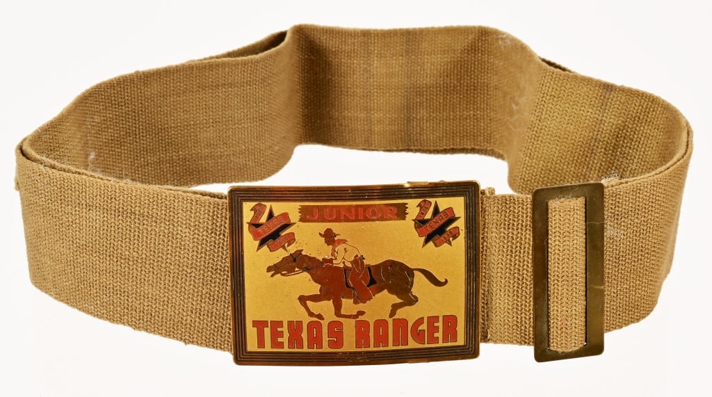 Junior Texas Ranger Belt Buckle Texas Centennial: 18x2 IN