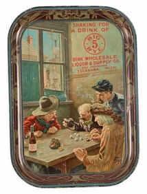 Big 5 Rye Whiskey, Tin Serving Tray