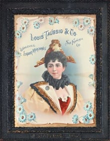 Louis Taussig, San Francisco Whiskey, Paper Sign