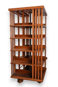 Very Large Antique Oak Revolving Book Case