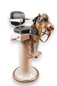 Antique Theo A. Kochs, Child's Horsehead Barber Chair