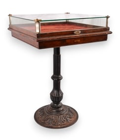 Royal Metal Mfg. Co. Glass Top Display Table