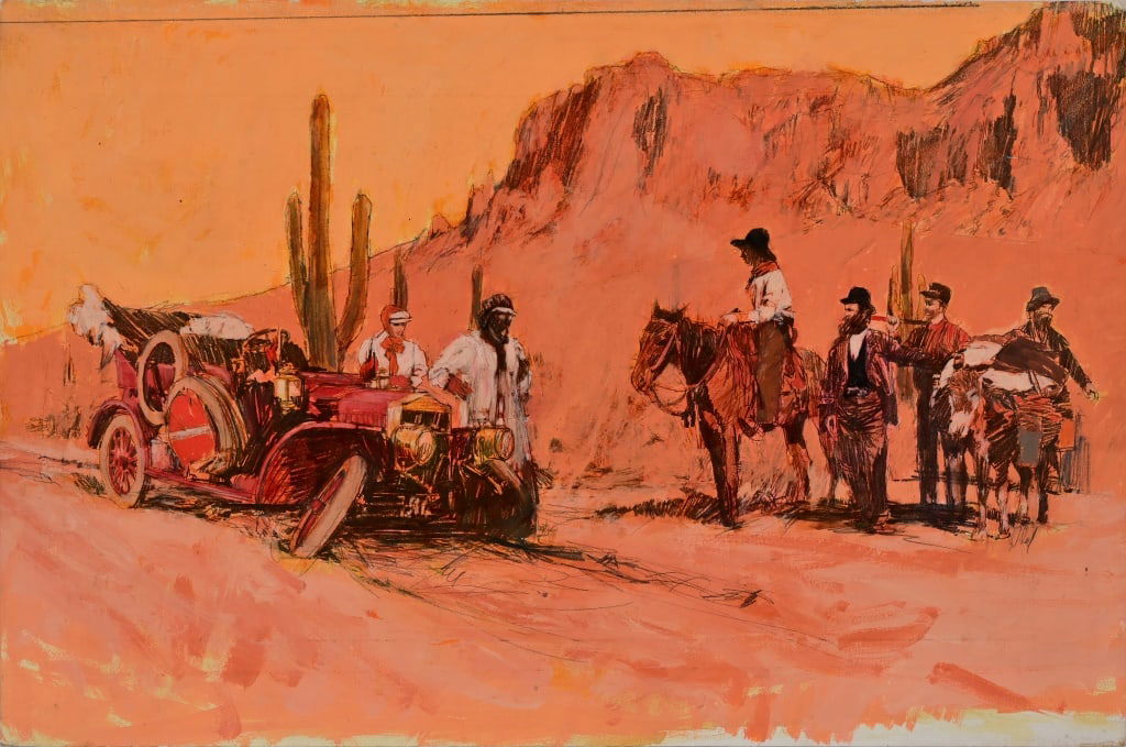 "East Meets Old West" Guy Deel Unfinished Illustration (1 of 6)