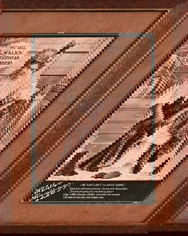 Wales Goodyear Rubbers Sepia Tone Sign (1 of 3)