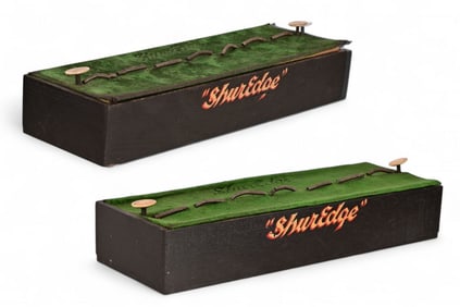 Two 1910 ShurEdge Pocket Knife Display Boxes