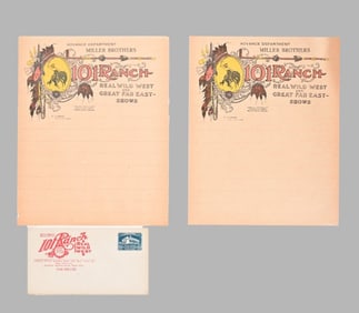 Two 101 Ranch Stationary Letterhead and Envelope