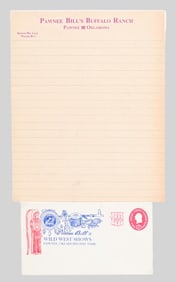 Pawnee Bill's Buffalo Ranch Letterhead & Envelope