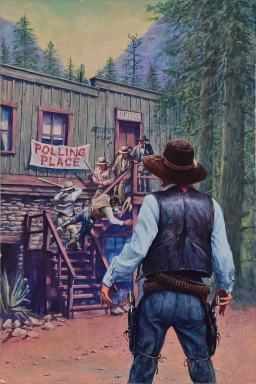 "Apache Wells" Guy Deel Original Painting (1 of 5)