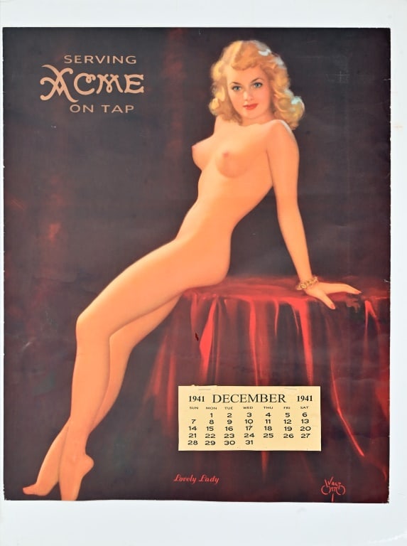 1941 Acme Beer Pinup Calendar (1 of 2)
