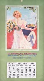 D&J Tobacco Co. 1933 Calendar