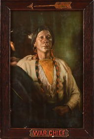 War Chief Lithograph in Original Frame