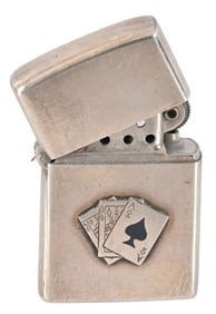Vintage Sterling Silver Gambler's Lighter