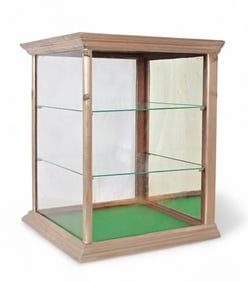Antique Nickel Plated, Counter Top Display Case