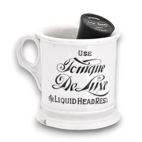 Barber Advertising Shaving Mug With Brush